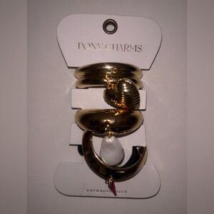 Icon Charm Cuff Hair Ties, Set of 3